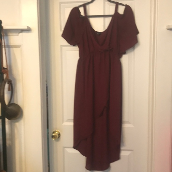 Torrid Off the Shoulder Sheer Hi-Low Blouse - Picture 3 of 6